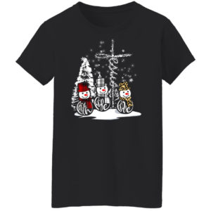 Faith hope love snow man christmas shirt Ladies T-Shirt Black S
