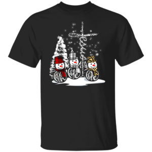 Faith hope love snow man christmas shirt Unisex T-Shirt Black S