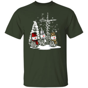 Faith hope love snow man christmas shirt Unisex T-Shirt Forest S