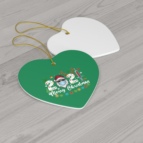 Family 2021 Merry Christmas Ceramic Ornaments product photo 4