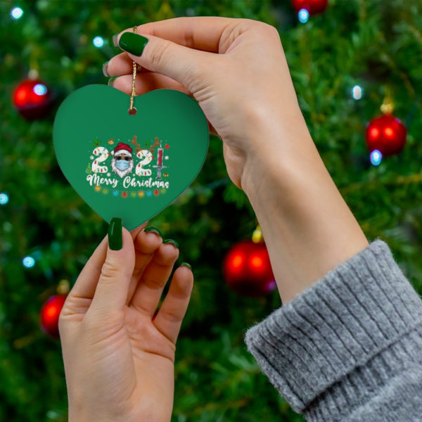 Family 2021 Merry Christmas Ceramic Ornaments product photo 5