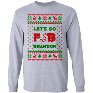 FJB Let’s Go Brandon Christmas Shirt LS Ultra Cotton T-Shirt Sport Grey S