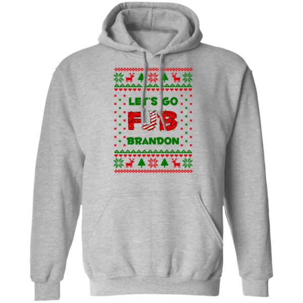 FJB Let’s Go Brandon Christmas Shirt Pullover Hoodie Sport Grey S