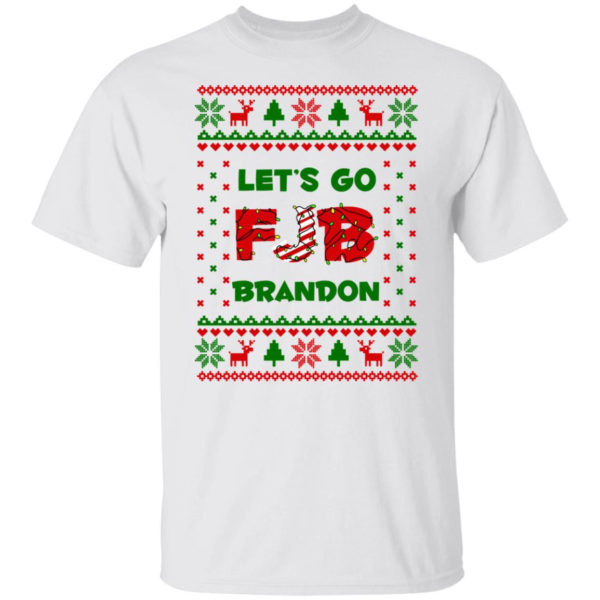 FJB Let’s Go Brandon Christmas Shirt Unisex T-Shirt White S