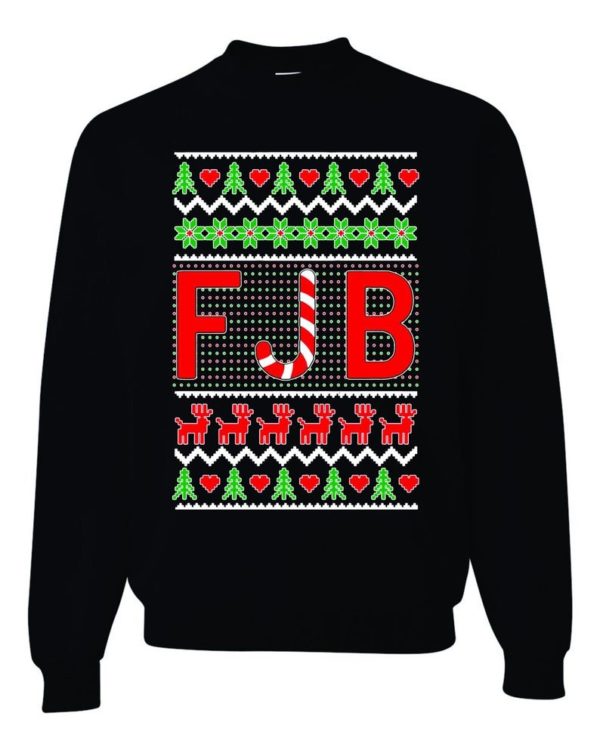 FJB Let's Go Brandon Christmas Sweatshirt Sweatshirt Black S