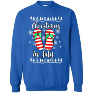 Flip Flops Christmas In July Christmas Sweatshirt Sweatshirt Royal S