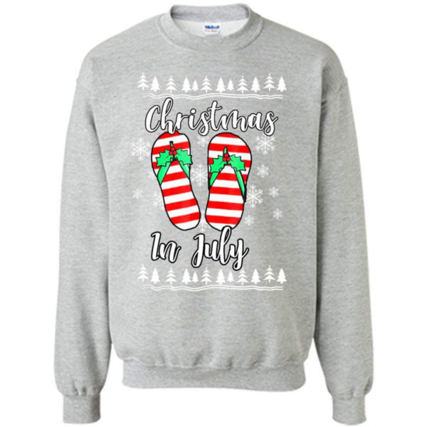Flip Flops Christmas In July Christmas Sweatshirt Sweatshirt Sport Grey S