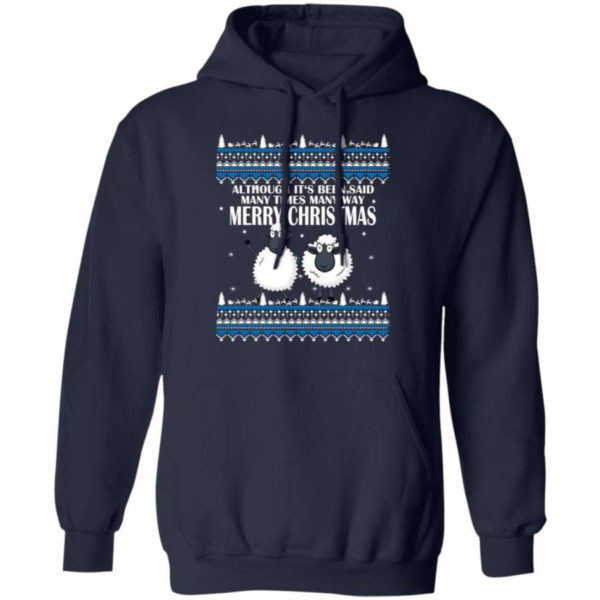 Funny Christmas Couple Sheep Christmas Shirt Hoodie Navy S