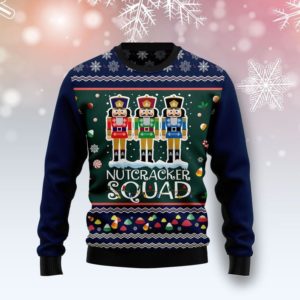 Funny Christmas Nutcracker Squad Christmas Sweater AOP Sweater Navy S