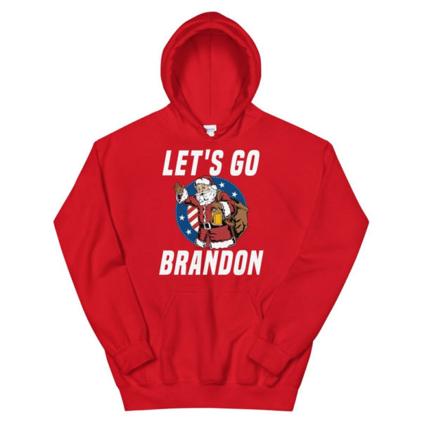Funny Santa Let's Go Brandon Christmas Shirt Hoodie Red S