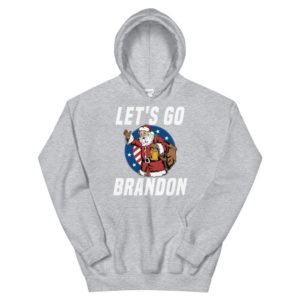 Funny Santa Let's Go Brandon Christmas Shirt Hoodie Sport Grey S