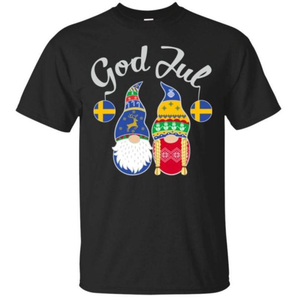 Gnome God Jul Christmas Shirt Unisex T-Shirt Black S
