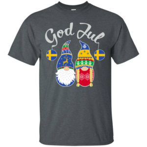 Gnome God Jul Christmas Shirt Unisex T-Shirt Dark Heather S