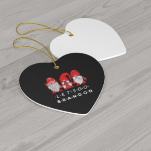 Gnomes Family Let’s Go Brandon Ceramic Ornaments product photo 1