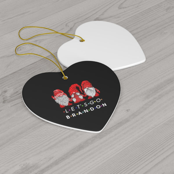 Gnomes Family Let’s Go Brandon Ceramic Ornaments product photo 1