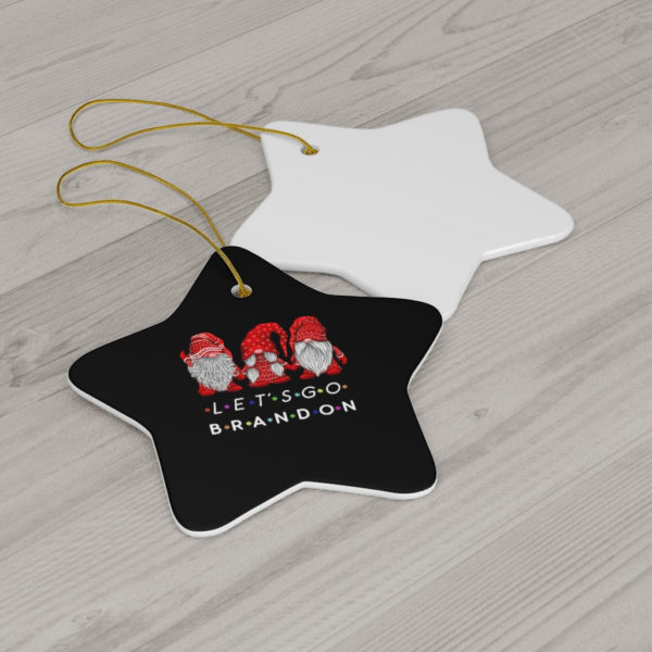 Gnomes Family Let’s Go Brandon Ceramic Ornaments product photo 7