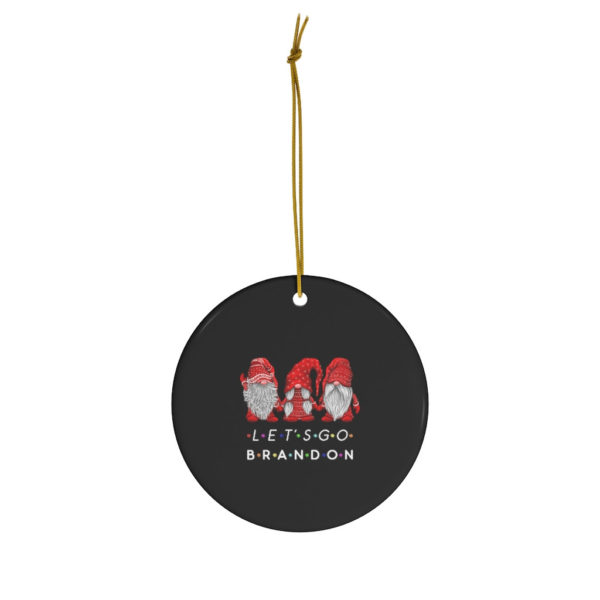 Gnomes Family Let’s Go Brandon Ceramic Ornaments Circle One Size