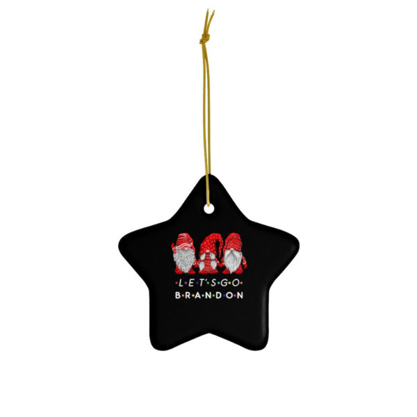 Gnomes Family Let’s Go Brandon Ceramic Ornaments Star One Size