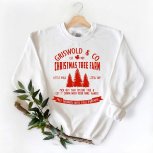Griswold Co Christmas Tree Farm Christmas Sweatshirt Sweatshirt White S