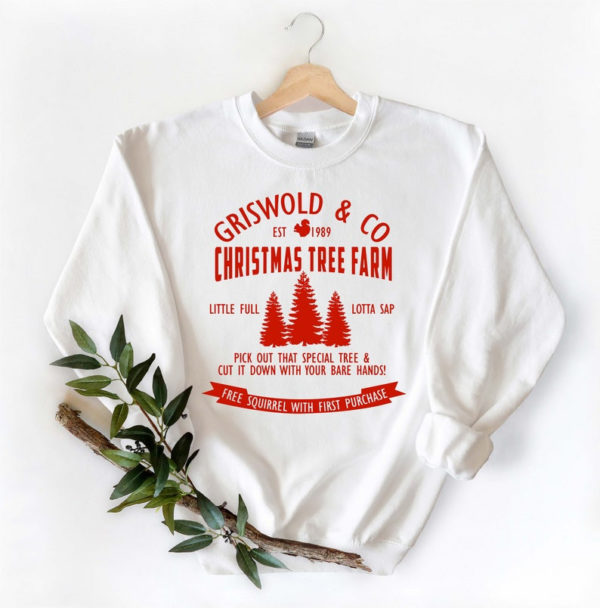 Griswold Co Christmas Tree Farm Christmas Sweatshirt Sweatshirt White S