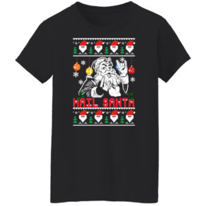 Hail Santa Christmas Sweatshirt Ladies T-Shirt Black S