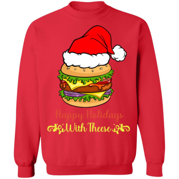Happy Holidays With These Burger Santa Christmas Shirt Christmas Sweatshirt Red S