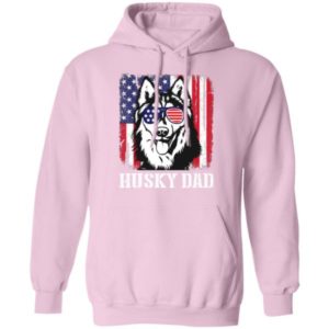 Husky Dad American Flag Glasses T Shirt Hoodie Sweatshirt Product Photo