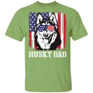 Husky Dad American Flag Glasses T Shirt Hoodie Sweatshirt Product Photo