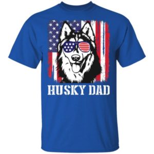 Husky Dad American Flag Glasses T Shirt Hoodie Sweatshirt Product Photo