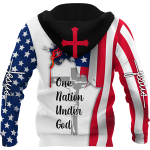 Jesus American Faith One Nation Under God All Over Print 3D Shirt product photo 4