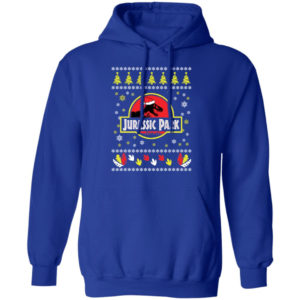 Jurassic Park Ugly Dinosaur Santa Christmas Sweatshirt Hoodie Royal S