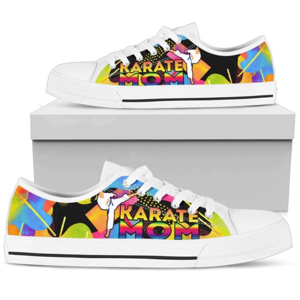 Karate Mom Low Top Shoes Best Gift For Mother's Day - Women's Shoes - White