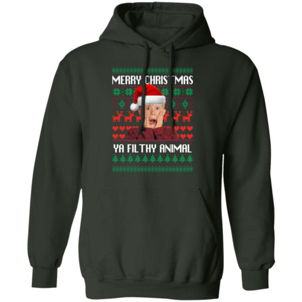 Kevin Merry Christmas Ya Filthy Animal Christmas Sweatshirt Hoodie Forest Green S