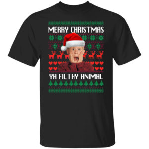 Kevin Merry Christmas Ya Filthy Animal Christmas Sweatshirt Unisex T-Shirt Black S