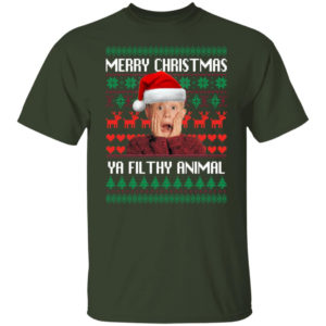 Kevin Merry Christmas Ya Filthy Animal Christmas Sweatshirt Unisex T-Shirt Forest S