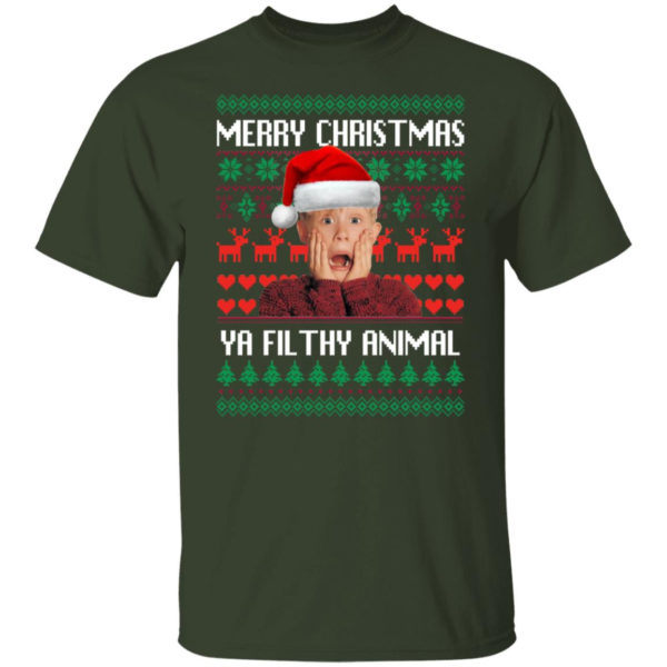 Kevin Merry Christmas Ya Filthy Animal Christmas Sweatshirt Unisex T-Shirt Forest S