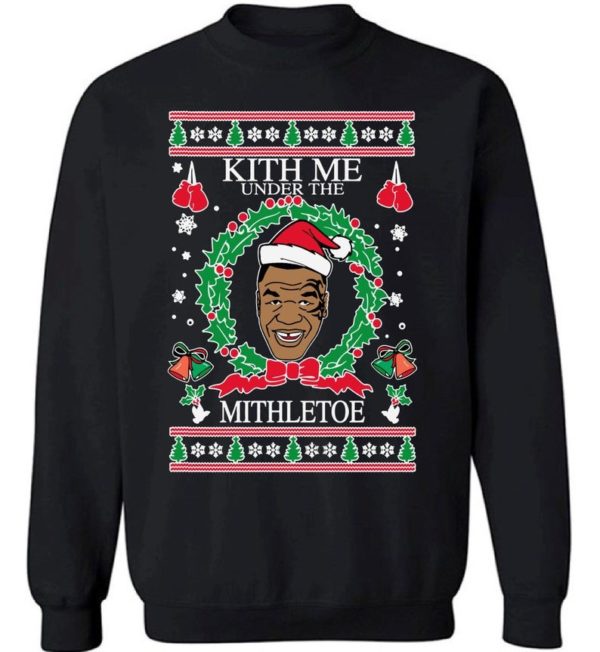 Kith Me Under The Mistletoe Christmas Sweatshirt Sweatshirt Black S