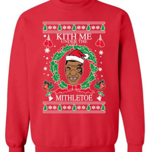 Kith Me Under The Mistletoe Christmas Sweatshirt Sweatshirt Red S