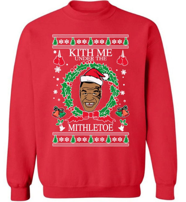 Kith Me Under The Mistletoe Christmas Sweatshirt Sweatshirt Red S