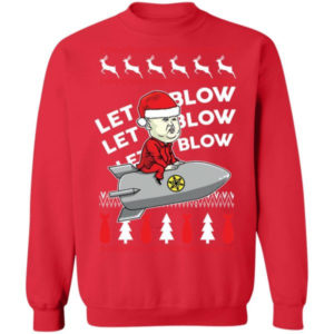 Let It Blow Kim Jong Un Christmas Shirt Sweatshirt Red S