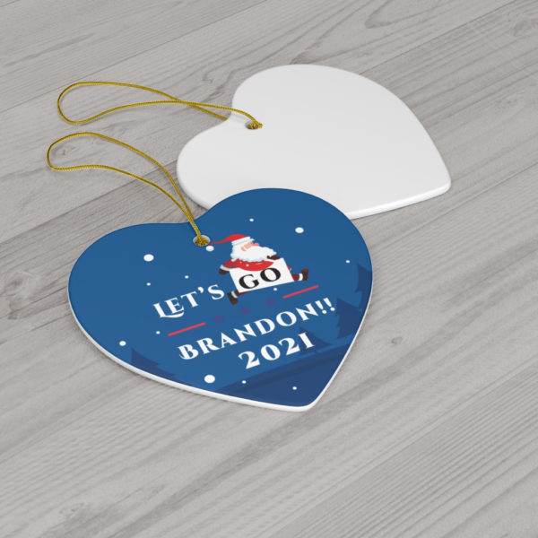 Let’s Go Brandon 2021 Christmas Ceramic Ornaments product photo 4