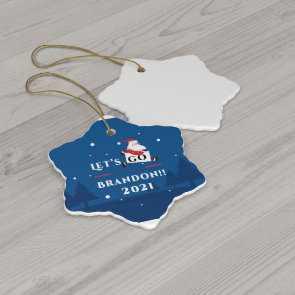 Let’s Go Brandon 2021 Christmas Ceramic Ornaments product photo 7