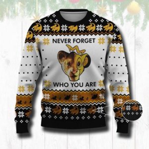 Lion King Never Forget Who You Are Christmas Sweater AOP Sweater White S