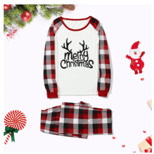 Merry Christmas Welcome Holiday Family Pajamas Set Kid Pajamas Set White 2Y