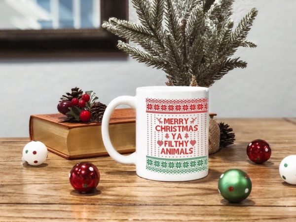 Merry Christmas Ya Filthy Animal Coffee Mug Mug 11oz White One Size