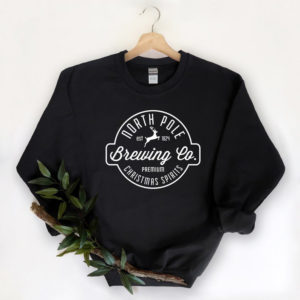 North Pole Brewing Co Christmas Spirit Christmas Sweatshirt Sweatshirt Black S