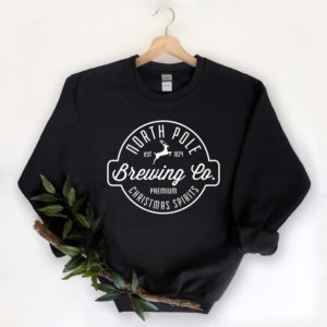 North Pole Brewing Co Premium Christmas Spirit Sweatshirt Sweatshirt Black S