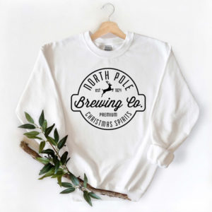 North Pole Brewing Co Premium Christmas Spirit Sweatshirt Sweatshirt White S