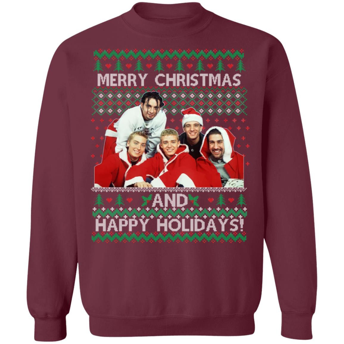 nsync-merry-christmas-and-happy-holiday-christmas-shirt-crewneck-pullover-sweatshirt-maroon-s.jpeg NSYNC Merry Christmas And Happy Holiday Christmas Shirt Crewneck Pullover Sweatshirt Maroon S