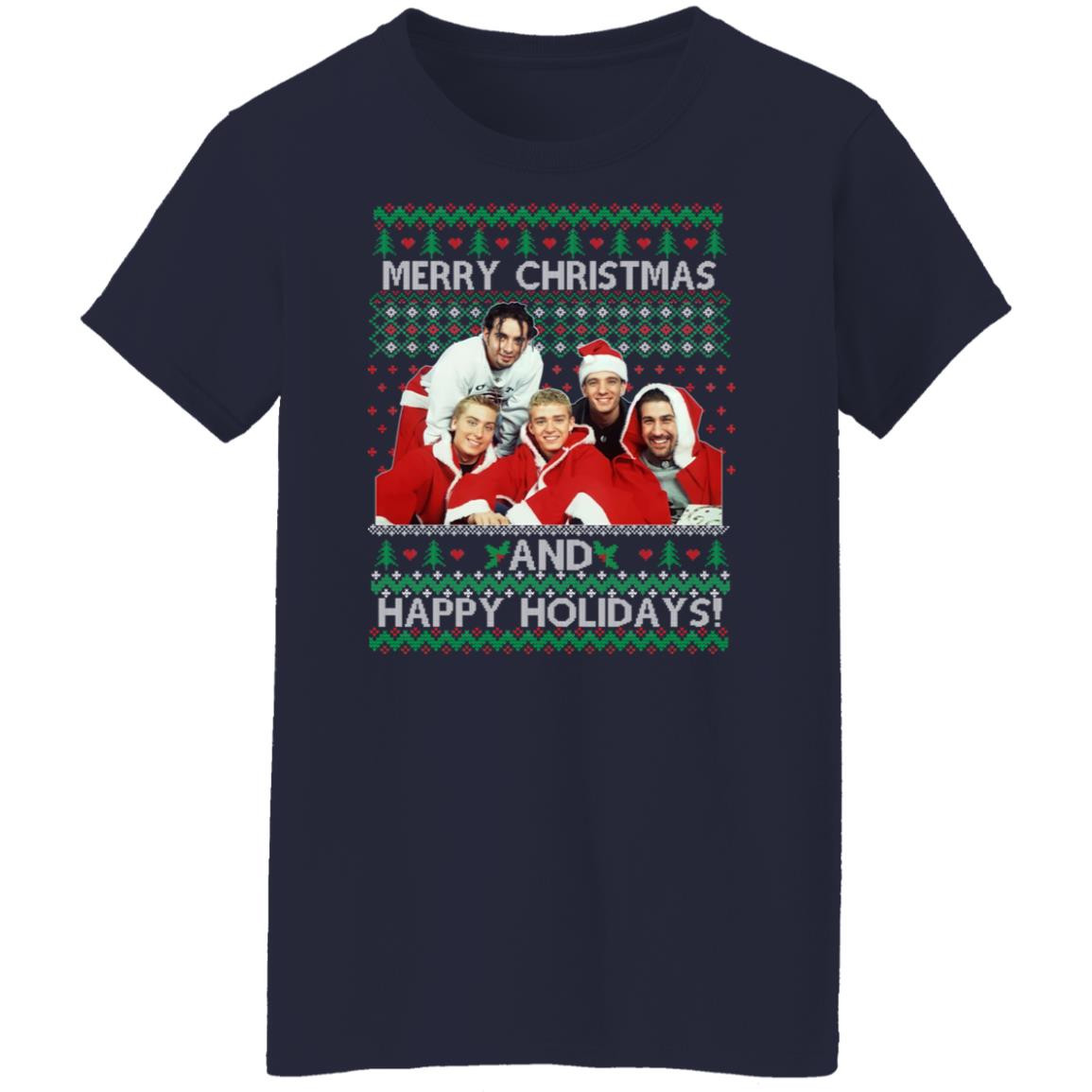 nsync-merry-christmas-and-happy-holiday-christmas-shirt-ladies-t-shirt-navy-s.jpeg NSYNC Merry Christmas And Happy Holiday Christmas Shirt Ladies T-Shirt Navy S
